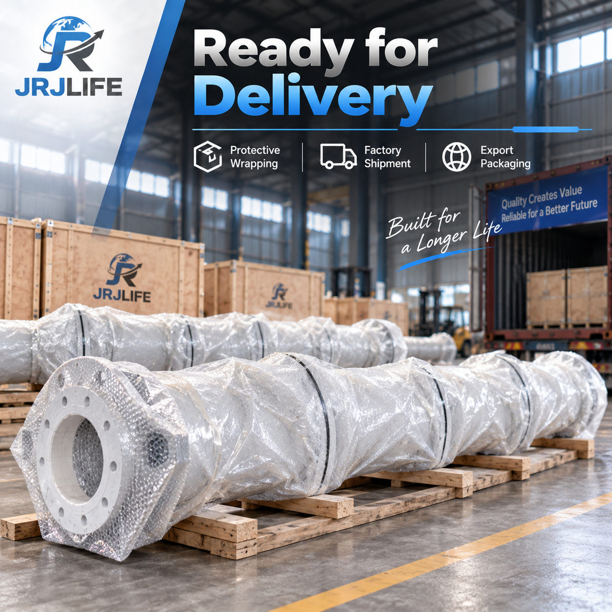 Illustrative shipping and packaging