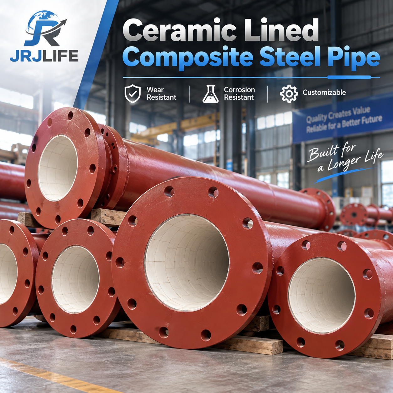 Ceramic Lined Composite Steel Pipe