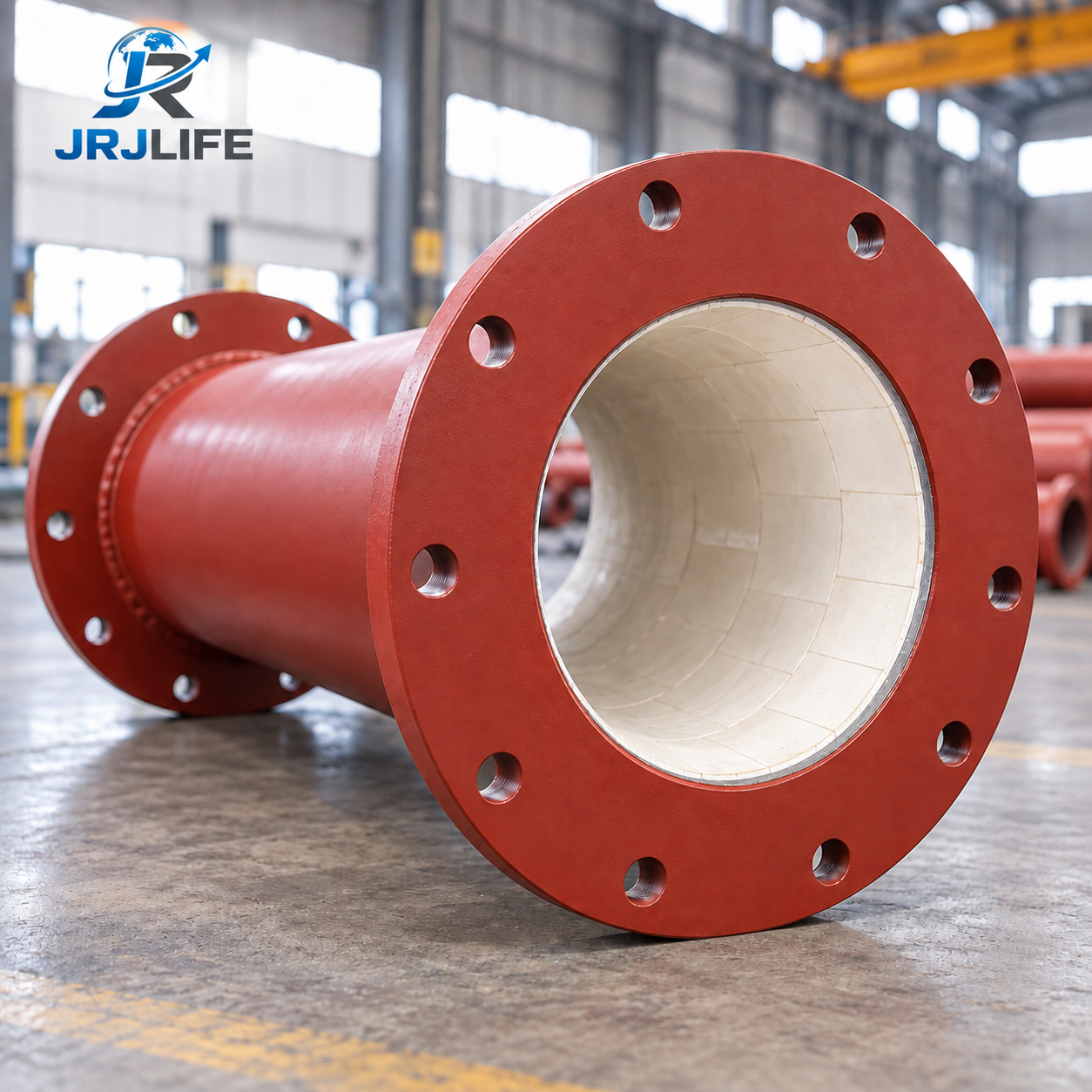Flanged lined pipe detail