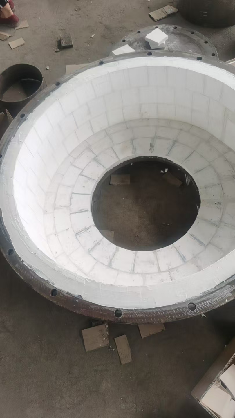 Supplied photograph: large ceramic lined component